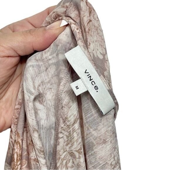 Vince Dahlia‎ Floral Print V-Neck Open Back Mini Dress Size M - Picture 10 of 12